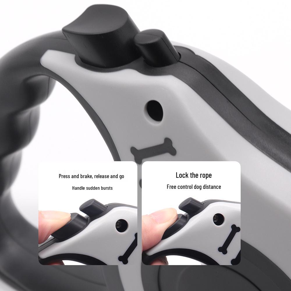 Retractable Pet Leash: Shock-Proof, Gentle On Hands, For Large Dogs and Cats