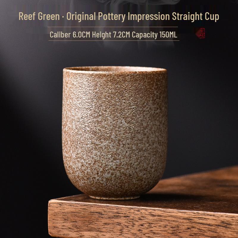 Kiln-Fired Handmade Ceramic Tea Cup - Ideal for Home, Guest Entertaining, Kung Fu Tea, and Tasting.