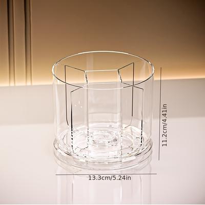 1pc, 360-degree Rotating Cosmetic Storage Box - Plastic Cosmetic Storage Box with 5 Compartments - Multifunctional Storage Box for Brushes, Lipsticks