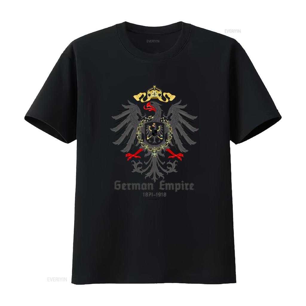 Empire Allemand 1871 1918 T-shirt avec Design Emblème Aigle Allemagne Empereur Reich Guillaume Style Prusse vintage Lavé Respirant