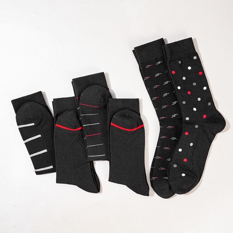 6 Pairs High Quality Business Men Socks Cotton Casual Soft Compression Fashion Design Brand Male's Black Plus Size Dress Sock