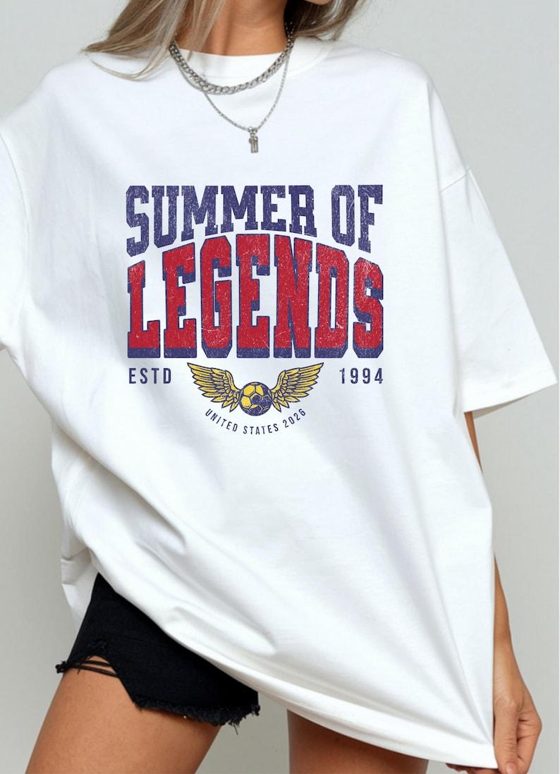 Summer of Legends Tee, USA Soccer Fan Shirt, Matching Couple Shirt, Football Game Day Outfit, Patriotic Graphic Tee, Game Day Outfit XL