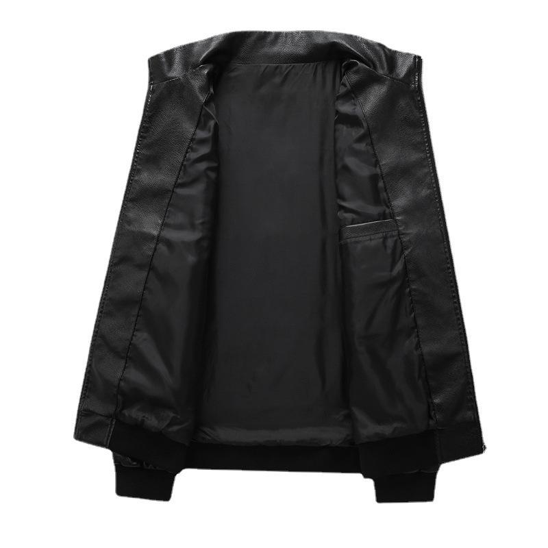 Fall Men's Leather Fashion Motorcycle Wear Flight Thin Leather Jacket Men's Coat Air Force
