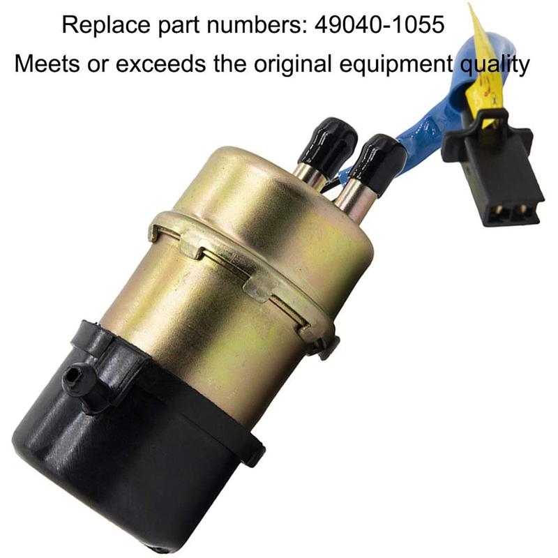 Electric Fuel Pump 12v Kawasaki Mule Fuel Pump 49040-1055 KAF620 3000 3010 3020 2520 2500 2510 1000(8mm In/Outlet)