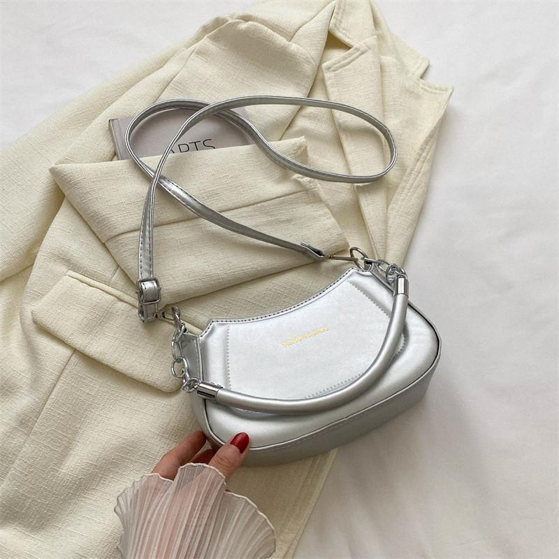 Fashionable And Chic Pink Pu Leather Small Square Bag 2023 Trend For Modern Street Style Silver