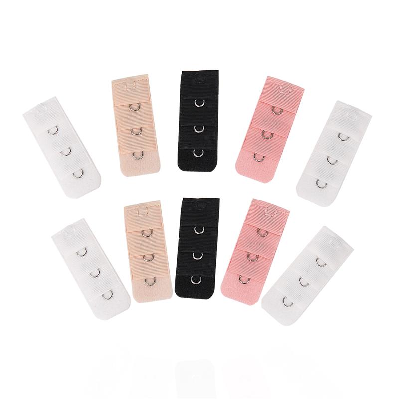 Lot De 10 Extensions Pour Soutien-gorge - Élastiques Avec Crochets, Pour Ajuster La Taille, Couleurs Aléatoires