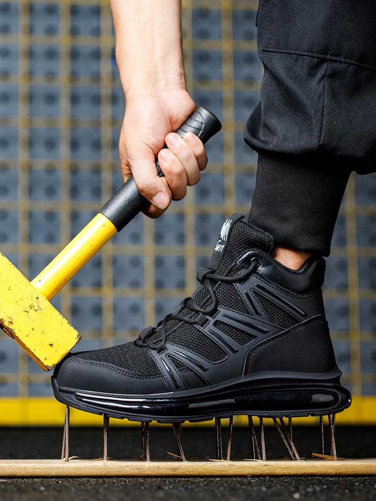 Men Work Safety Shoes Anti-smashing Steel Toe Cap Working Boots Construction Indestructible Work Soft-Soled Sneakers Men Shoes