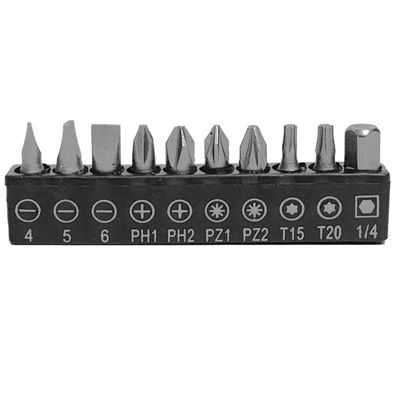 Electric Screwdriver Bit Set: Torx, Hex, Phillips, Slotted, S2 Replacement for Hand Drills