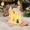 Resin Christmas Glowing Small House Cute Cartoon Table Decorations  New Year Decoration