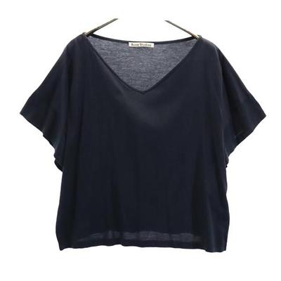 Acne Studios Kısa Kollu Düşük Omuz Kesim XS siyah United arrows Kadın Kullanılmış
