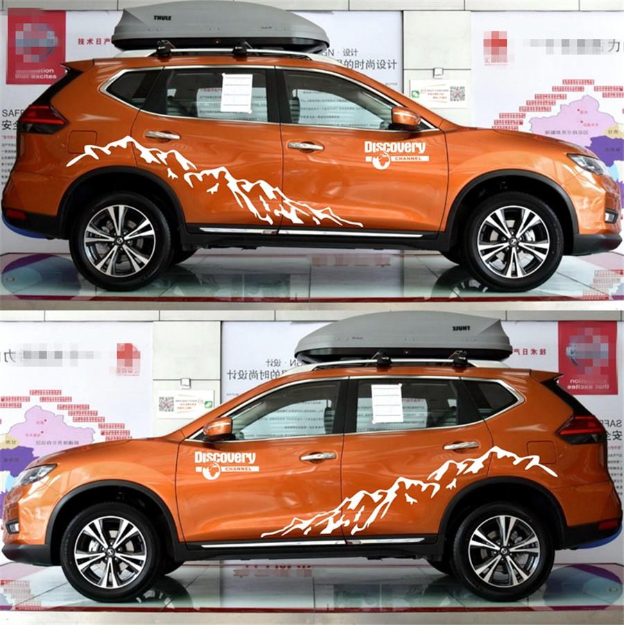 Autocollant Décoration Latérale de Porte de Voiture Mountain Styling Autocollants de Carrosserie Auto Pour Toyota