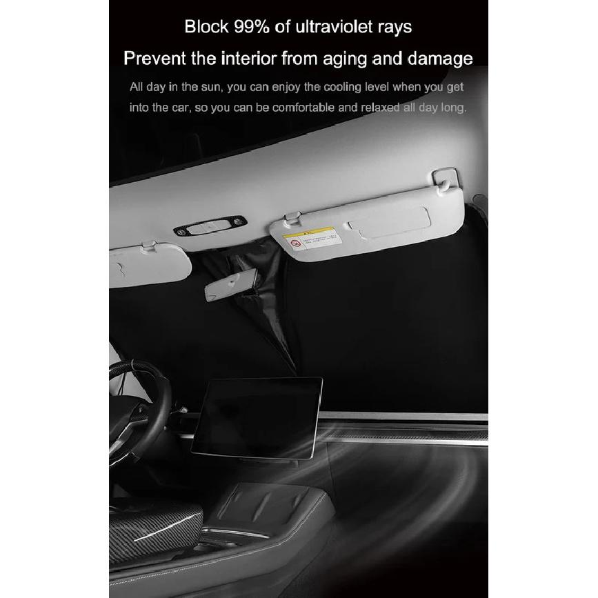 For Tesla Model 3 Highland 2024 Silver Coated Cloth Sun Shade Side Window Privacy Sunshade Auto Windshield Sunshield Accessories