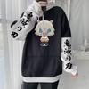Anime Demon Slayer Hashibira Inosuke Hanorace unisex cu fermoar Kawaii Desene animate imprimate Topuri cu glugă Femei Bărbați Casual Jachetă caldă cu fermoar