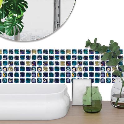 3D Simulation Tile Stickers Home Decoration Waterproof Bathroom Wall Stickers