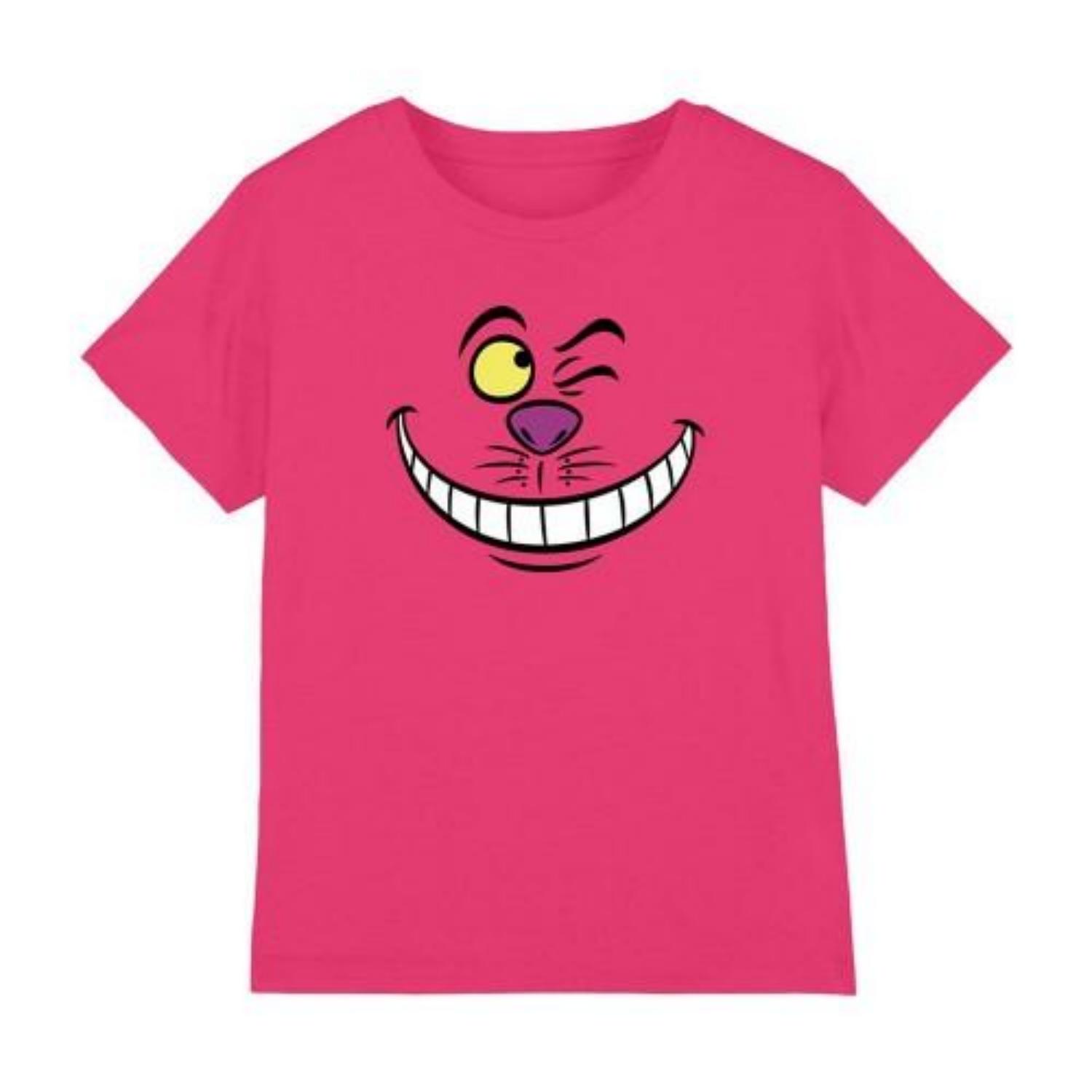

Alice In Wonderland Childrens_Kids Cheshire Cat Face T-Shirt S разноцветный