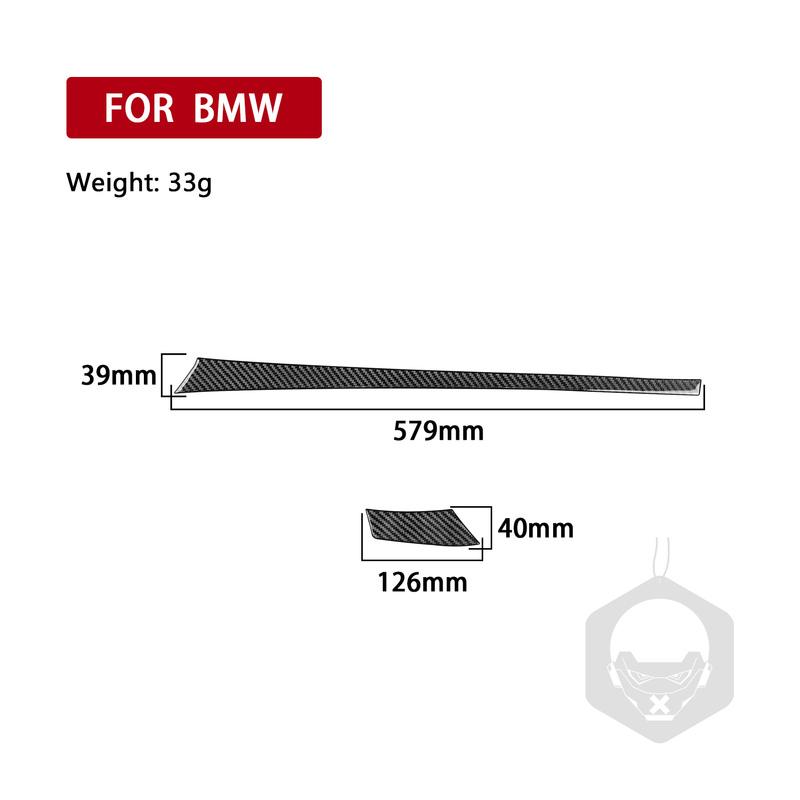 For BMW 5 Series G30 2016- Center Console Dashboard Trim Panel Cover Tuning Soft Real Carbon Sheet Car Interior Accessories