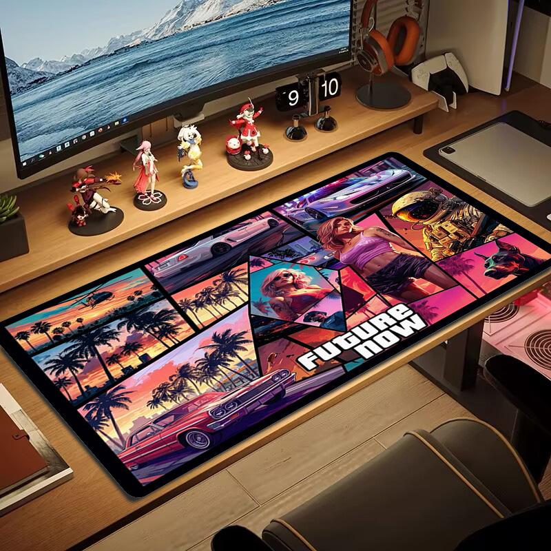 GTA Color Mouse Pad Large Gaming Table Cushion Non-slip Laptop Tablet Big Mousepad XXL Mat Mini PC Playmat With Lock Edge