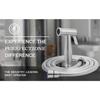 Multifunctional Hand-held Bidet Spray, Bathroom Diaper Shower, Hose and Accessories - Toilet Sprinkler with Dual Spray Function (Silvery)
