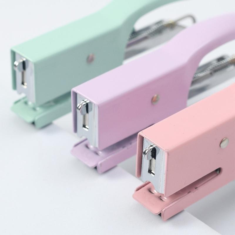Space Saving Metal Hand Stapler Vibranted Matte Finish Smooth Operation Ideal For School Or Workplace