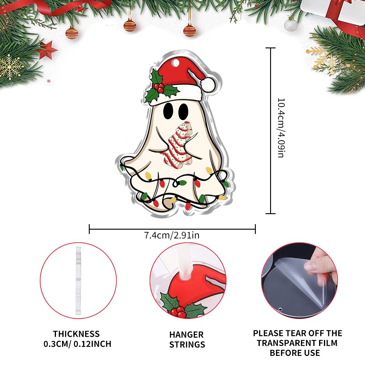 

Acrylic Ghost Hanging Sign Decoration Door Hanger for Halloween Home Decor Living Room Fence Wall Coffee Shop Party