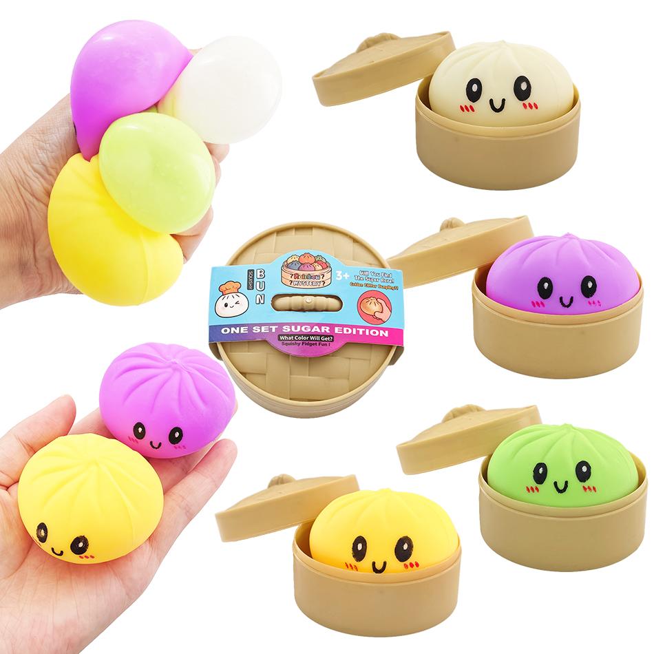 Mini Squishy Ravioli Carini Colorati Giocattolo Panino Rilascio Lento dello Stress Giocattolo Fidget per Adulti Regalo Anti-Ansia