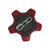 1 Stück Radnabendeckel Set Staubschutz Radnabe Für Fiat 500x 735626312 Silber/Schwarz/Rot Nabendeckel 735626311