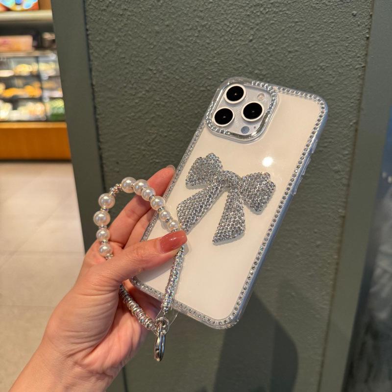 Rhinestone Bow Case for iPhone 16 Pro Max/15 Pro/Apple 11
