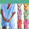 Women's Button Up Blouse Casual Comfy Top Mini Dress Plus Size S-8xl Stylish