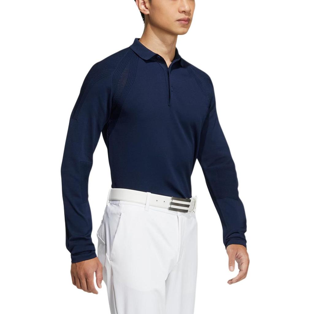 Adidas Polo Shirts Men's Blue Polo Collar Moderate Straight Fit HG1657