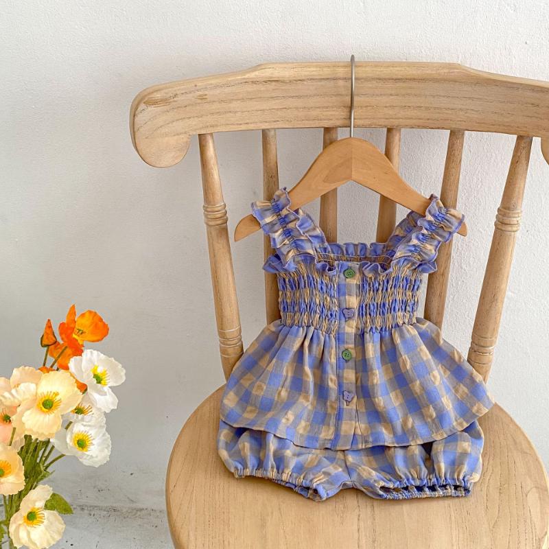 Baby Girl Sleeveless Doll Top & Bloomer Shorts Set 90CM