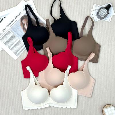 Women's Seamless Uplift Bra: Soft, Wireless, Breathable, and Side-Smoothing