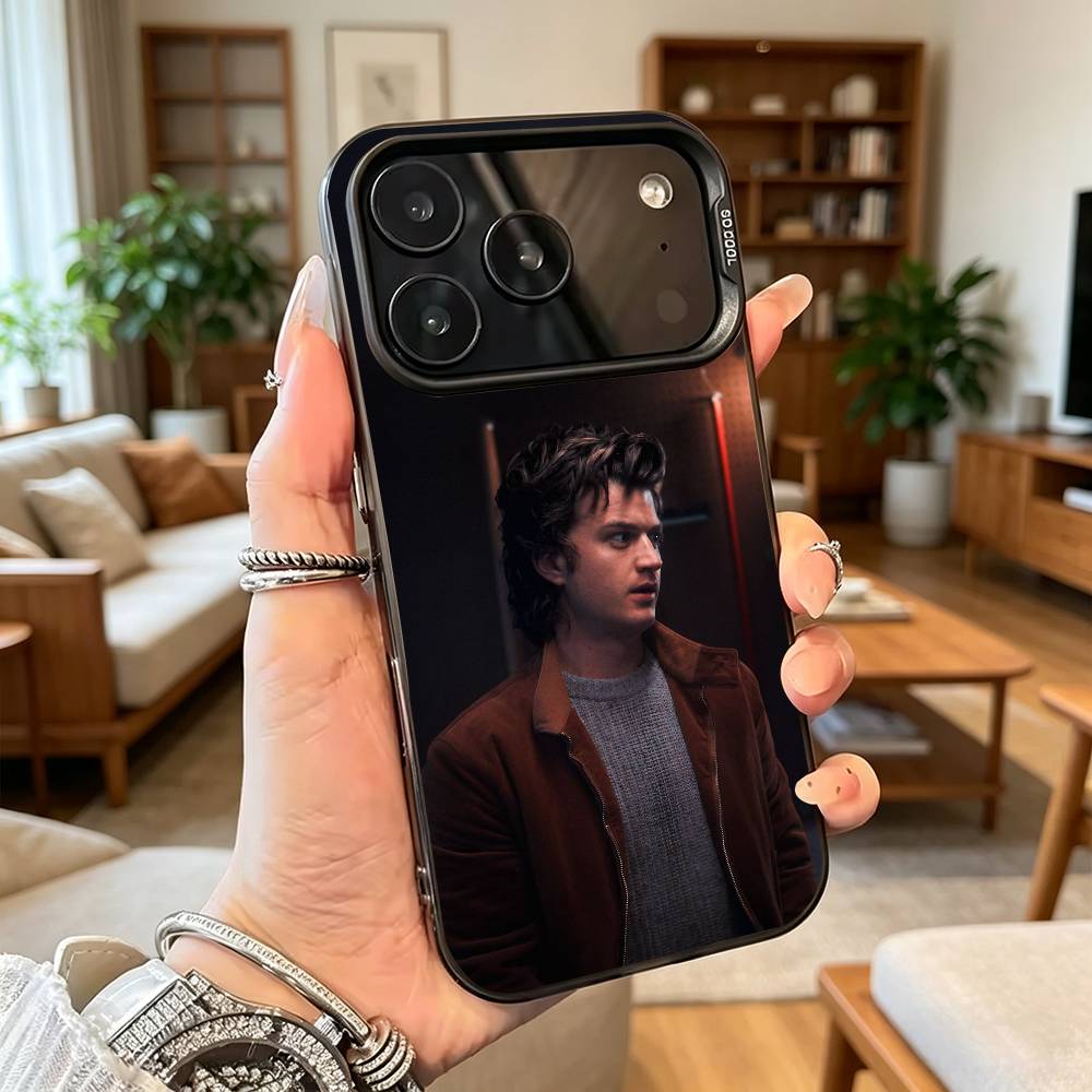 S-steve H-harrington   Phone Case For iPhone 17,16,15,14,13,12,11 Plus,Pro Max,XS,Colorful Silver Phone Case Funda Cover