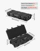 Hard Rifle Case, Lockable Rifle Case with 4 Layers Pre-cut Foams, 914 Mm Gun Storage with Wheels, IP67 Waterproof & Dustproof Pistol Storage Cases for