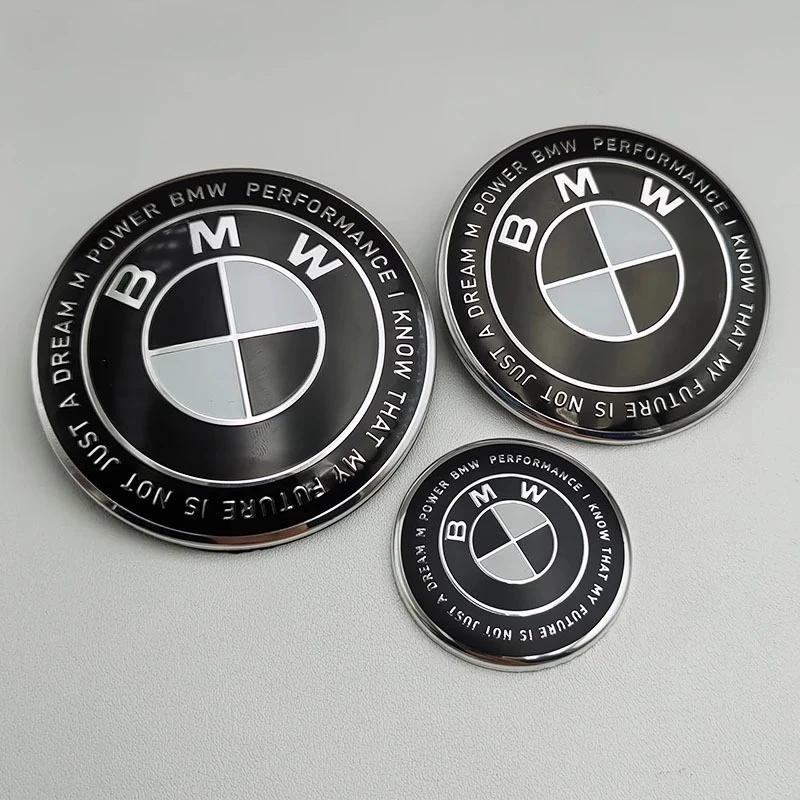 GRUPA BMW 3 szt. 45MM 74MM 82MM Kierownica Samochód Odznaka na maskę Przód Odznaka na klapę bagażnika Tył Dla BMW E36 E64 F10 F30 F32 F34 X1 X3 X5 X6