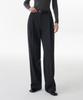 MUSINSA STANDARD WOMAN Women'S Low-Waist Deep Tuck Wide Hidden Elastic Waist Slacks [Charcoal Gray]