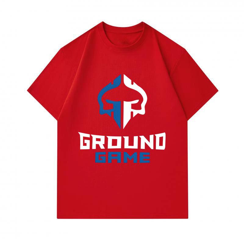 Men 100% Cotton Crew Neck Short Sleeve T-Shirt, Casual Ground Game Spartan Pattern Printed Soft Breathable Summer Daily Wear Top for Male