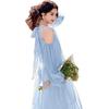 2026 Women's Sweet French-Style Off-the-Shoulder Beach Dress - Seaside Summer Elegance