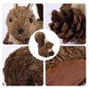 Christmas Straw Squirrel nament Animal Figurine Squirrel Decoration Garden Statue Home Sculpture Mini Toy Bedroom Living Room