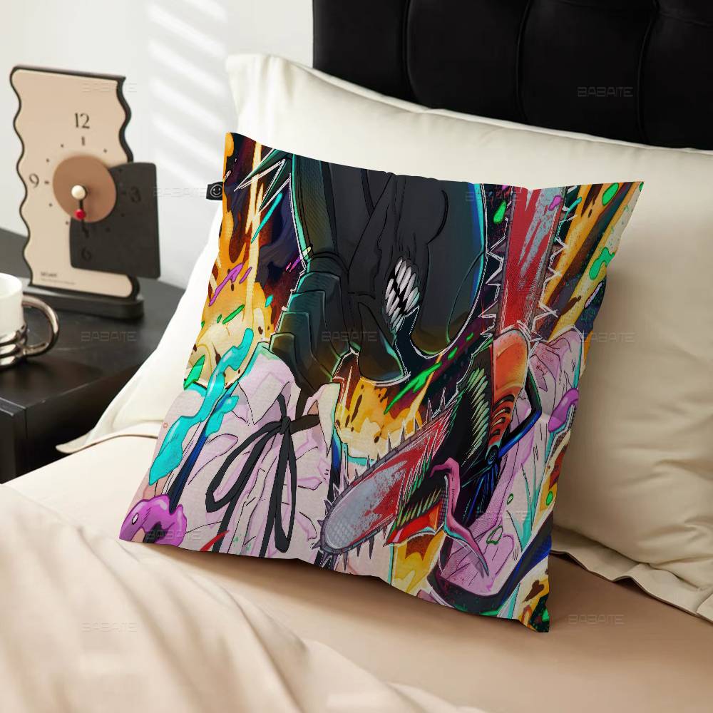C-Chainsaw Man Reze Personalized Pillow Dust Cover Bedroom Kids Party Decoration Pillowcase Birthday Children Gift