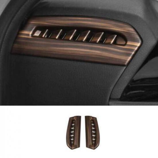 Wood Grain Peach Air Outlet Vent Trim For Toyota Camry 2018- Console AC L&R