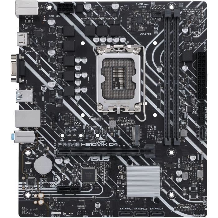Carte mère - ASUS - PRIME H610M-K D4 - Intel H610 LGA 1700 micro ATX