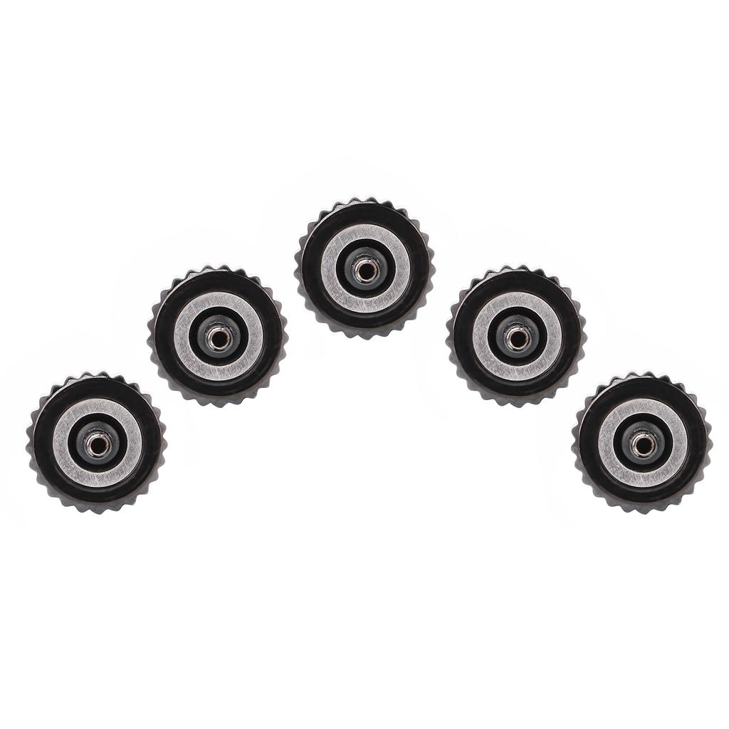 5pcs Steel Watch Crown Watch Head Watchmaker Repairing Parts Replacement Accessories Black6mm 0.24in