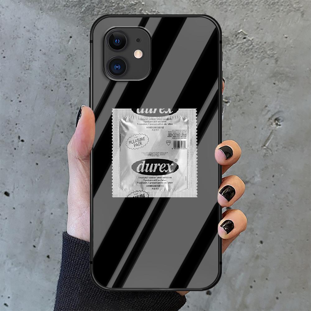 Husă pentru telefon din sticlă temperată Durex, marca de prezervative sexy, pentru iPhone 6 7 8 11 12 13 x xs xr pro max Plus Samsung Galaxy Xiaomi Redmi Tpu Hot 3D