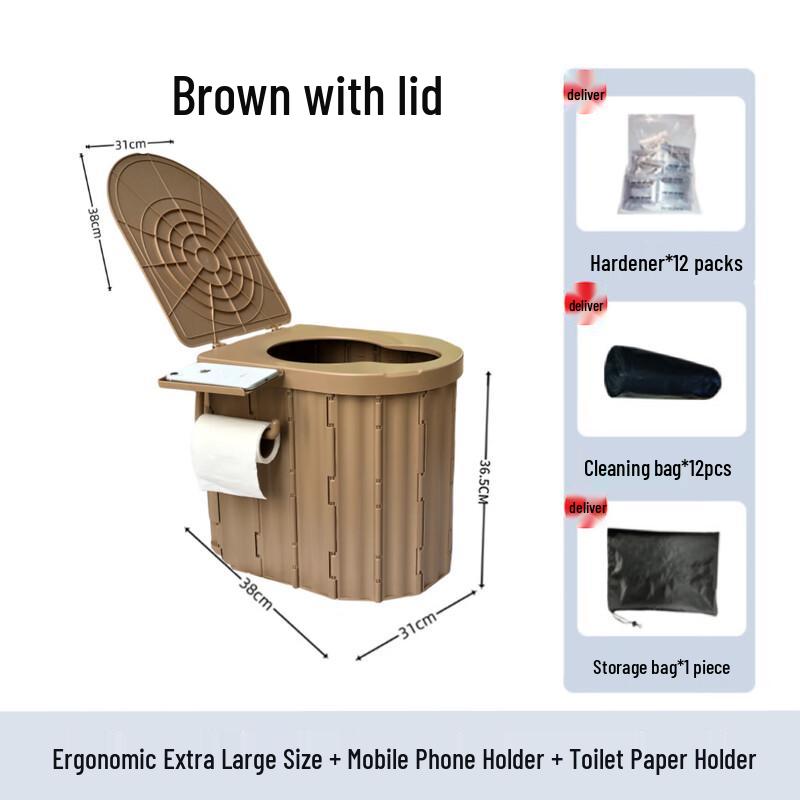 OEING Outdoor Portable Folding Toilet One Size