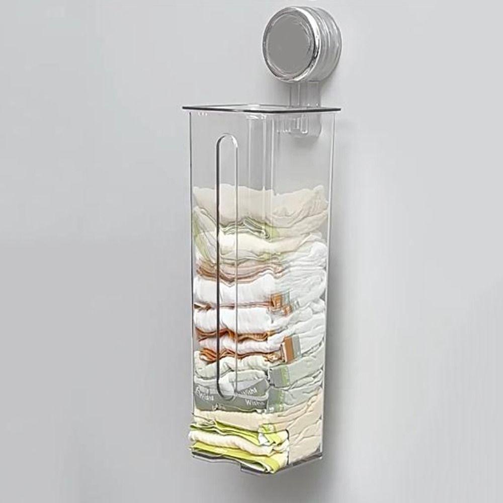 

Настенный ящик для хранения нижнего белья с присоской, держатель для хозяйственных сумок, органайзер для носков, кухня прозрачный