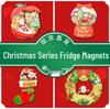 Niestandardowe Drewniane Świąteczne Magnesy na Lodówkę z Kreskówkami - Kreatywne Ozdoby Świąteczne DIY i Prezenty