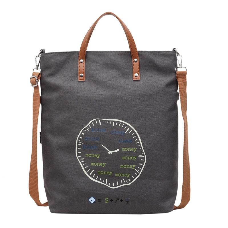2026 New Fashi Printed Canvas Tote Bag Casual Simple Shoulder Bag for Women Girls Trendy Shopping Bag