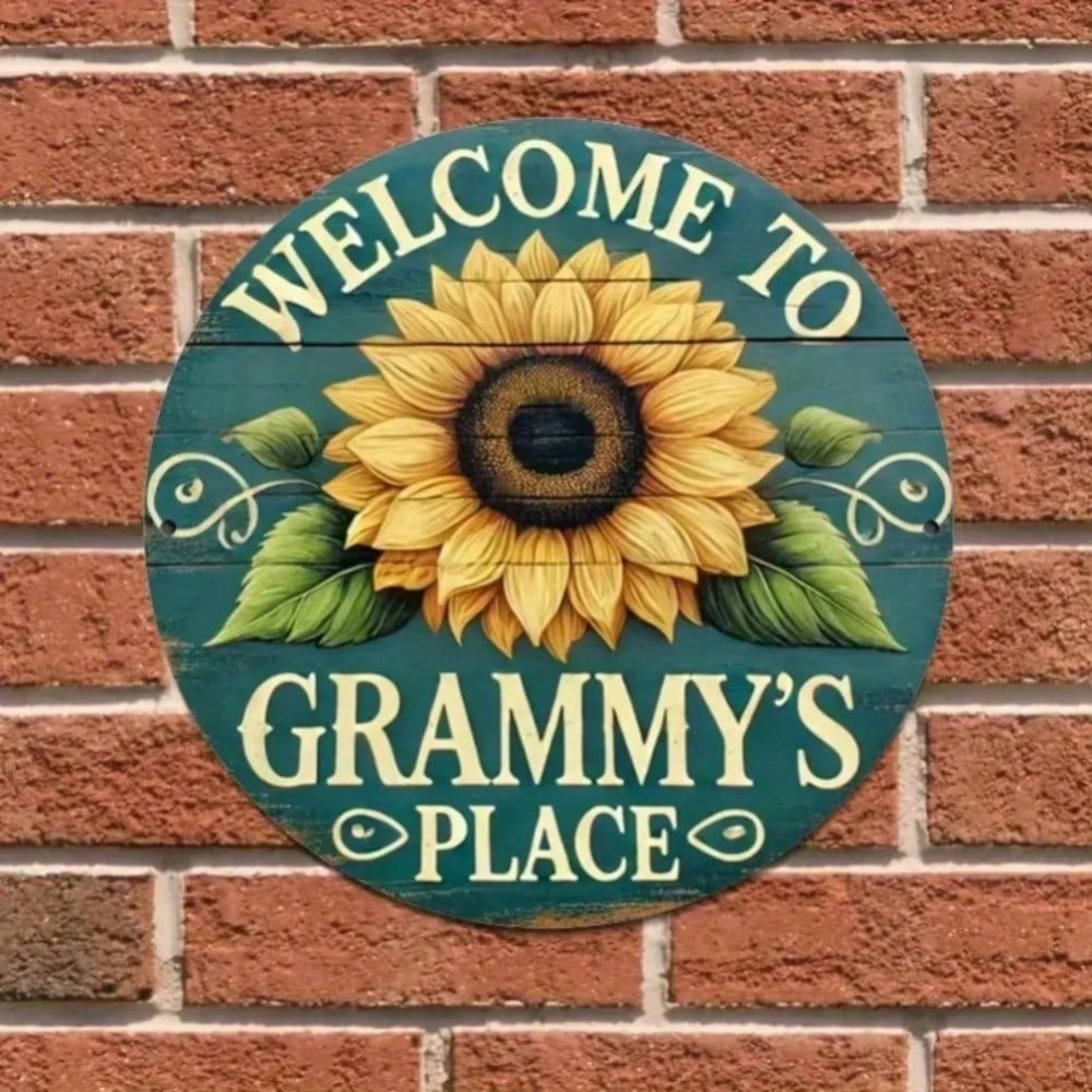 

Rustic Metal Welcome Sign Farmhouse Wall Decor Indoor Outdoor Hanging Wreath 20x20 різнокольоровий