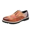 Men's Business Large Size Leather Shoes British Retro Flower Block Small Leather Shoes Men's Trend Leather Shoes