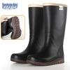 Warrior Vattentäta Halkfria Högtoppade Regnstövlar för Män för Arbete, Fiske och Ridning